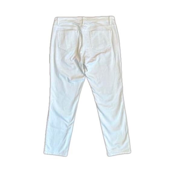 J. Jill Denim Authentic Fit Slim Ankle Stretch White Sz 10 Casual Cotton Office - Picture 2 of 12